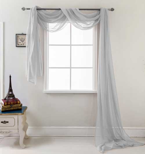 Celine Scarf 54"/216" Silver