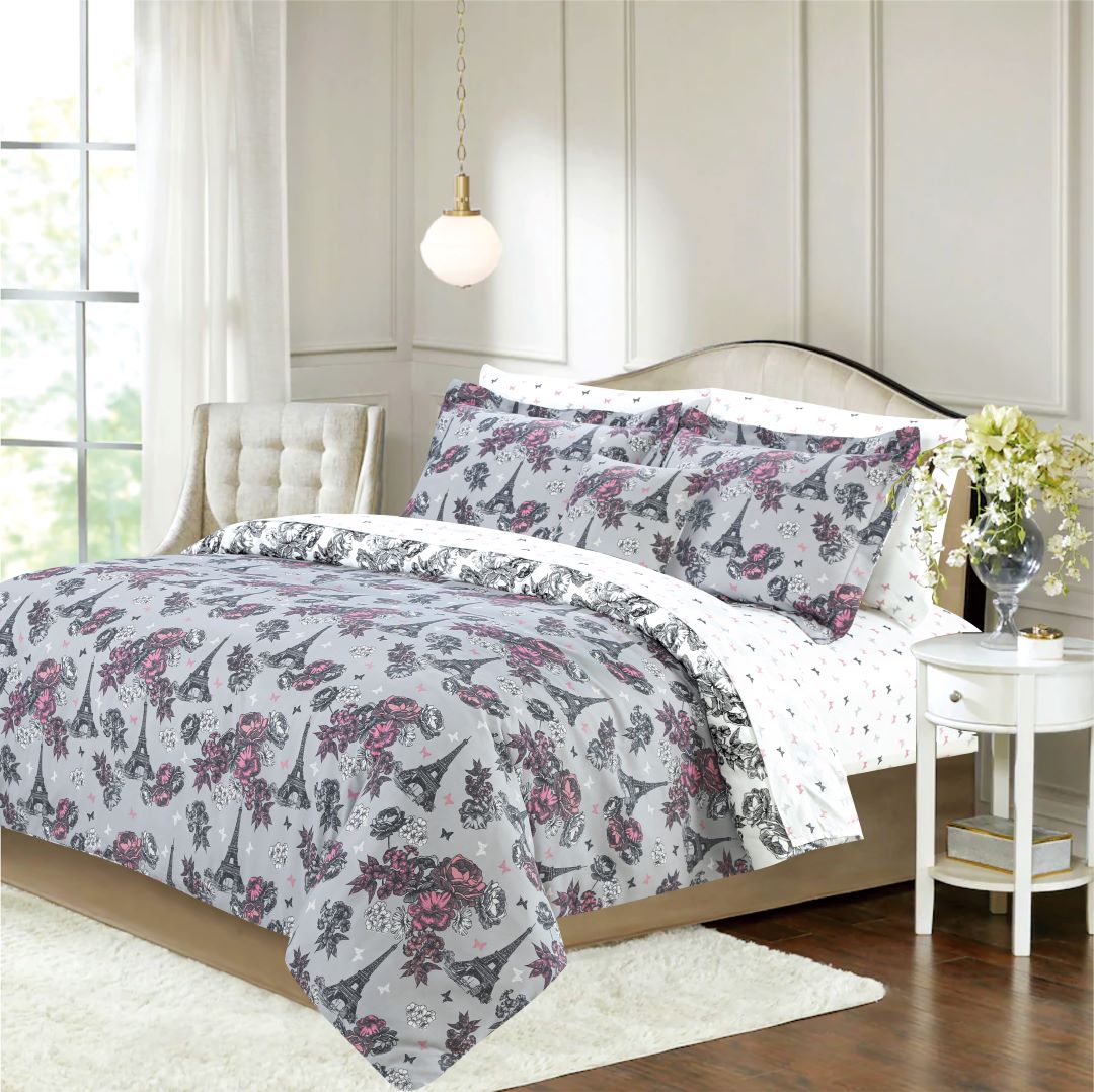 8pc Paris Floral BIAB King
