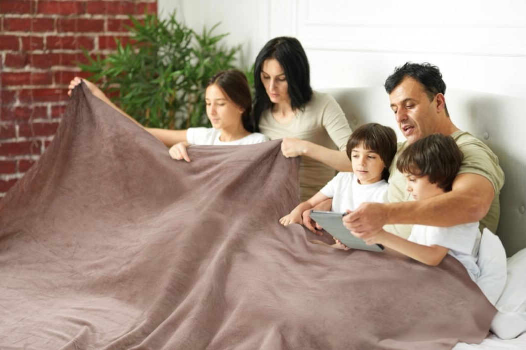 Solid Family Blanket 90"x120" Asst