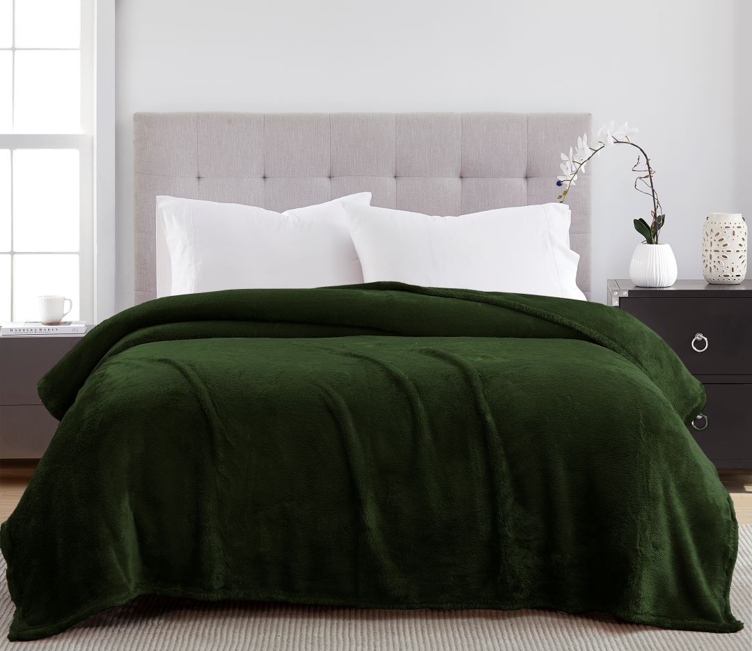 Vanessa Teddy Fur Rolled 104x90 K Green