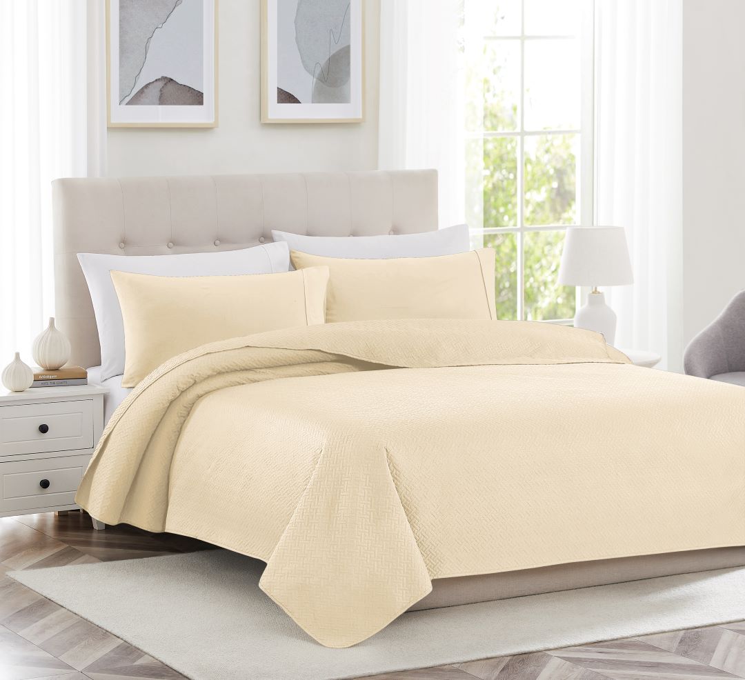 Sarah 3pc Solid Quilts Asst Queen