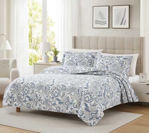 Hudson Jenna 3pc Pinsonic Quilt Queen