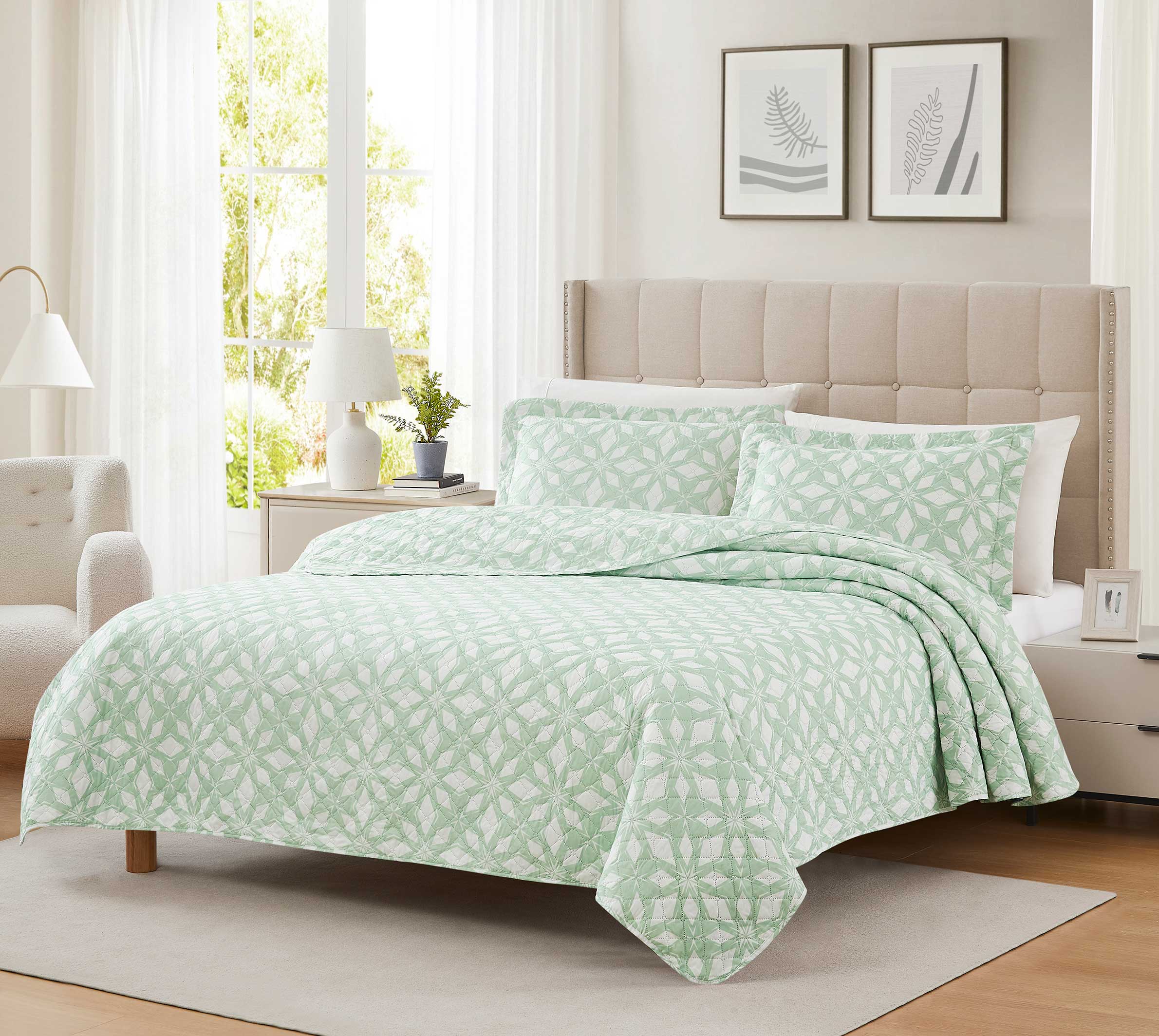 Hudson Starbright 3pc Pinsonic Quilt King