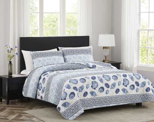 Melrose Bahama 3pc Stitched Quilt OB Q