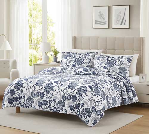 Mayfair Jacobean 3pc Pinsonic Quilt Queen