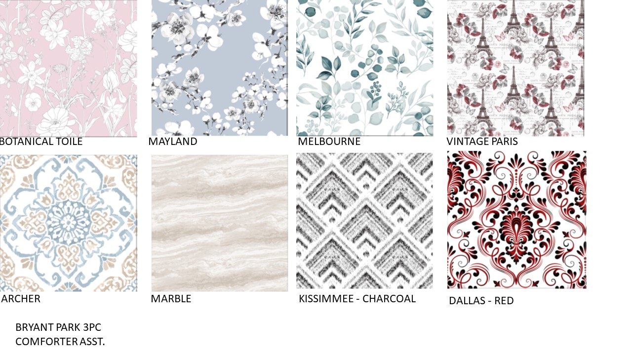 Murray Hill 3pc Reversible Comforter Asst King