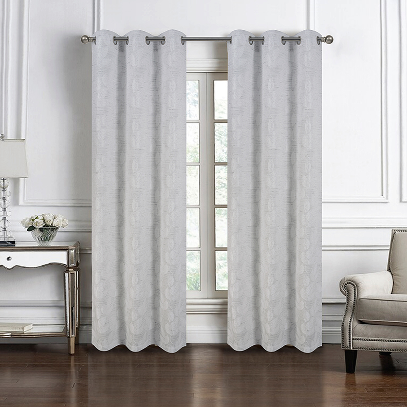 Lively Jacquard Grommet Panel 90" Charcoal
