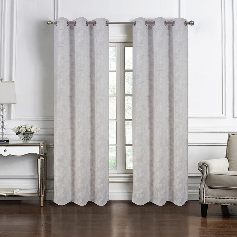 Lively Jacquard 2pk Panel Pair 84" Taupe