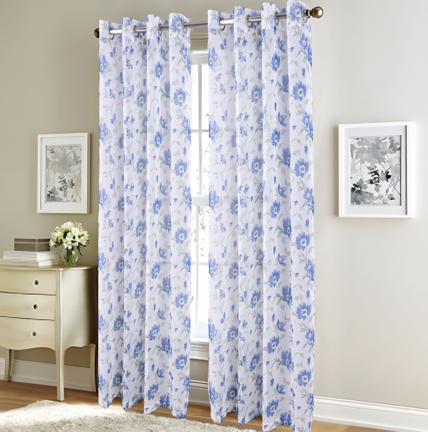 Meadow 95 Grom Metallic Printed Doily Blue