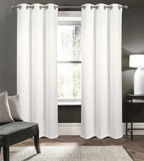 Nellie Embossed Blackout Grommet Panel 84" White