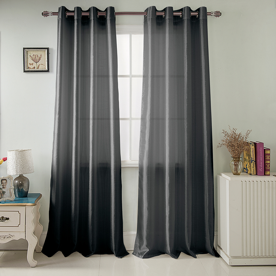 Nancy 2 Pk Grommet Panel Pair 84" Black