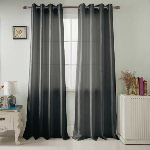 Nancy 2 Pk Grommet Panel Pair 84" Charcoal