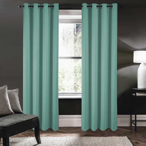 Riley 100% Blackout Grommet Panels 84" Teal