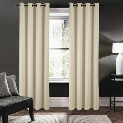Riley 100% Blackout Grommet Panels 95" Beige