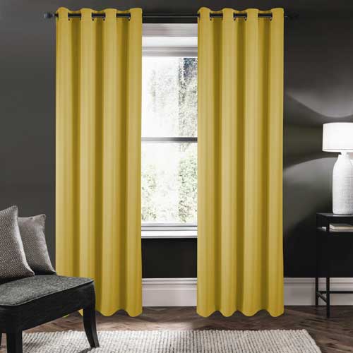 Riley 100% Blackout Grommet Panels 95" Yellow