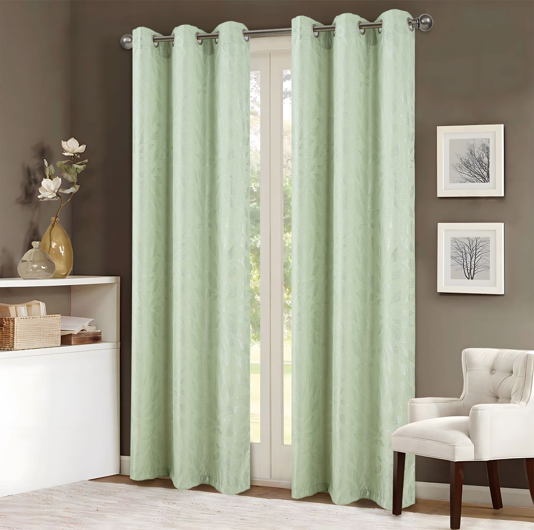 Bexley Foil Jacq Grom 2pk Panel 84" Sage
