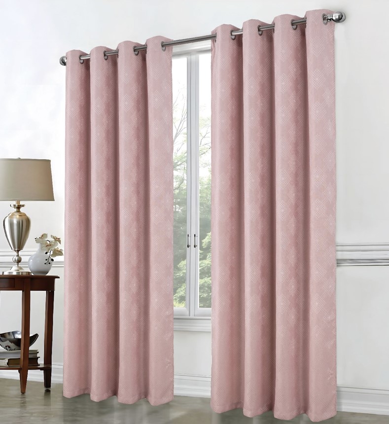 Celeste Shimmer Jacq 2pk Grom Panel Pair 84" Blush