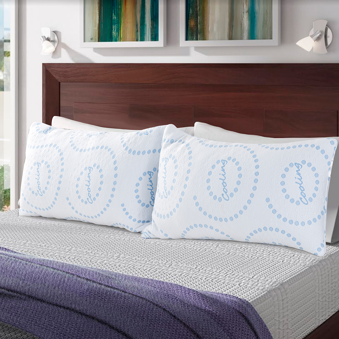 Cooling Memory Foam Pillow 20"X28"