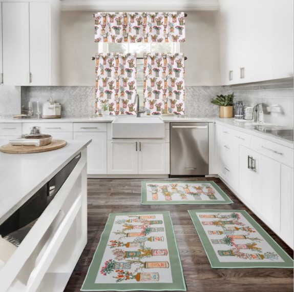 Tribeca Herbs 3PC Kitchen Rug Set