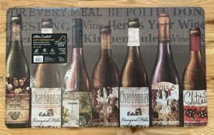 Anti-Fatigue Wine Printed  Mat 18"/30"