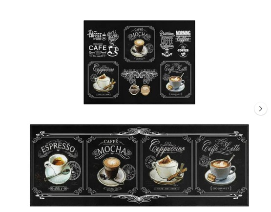 Cucina Coffee 3PC Kitchen Rug Set