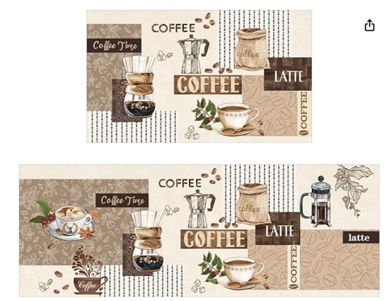 Cucina Latte 3PC Kitchen Rug Set