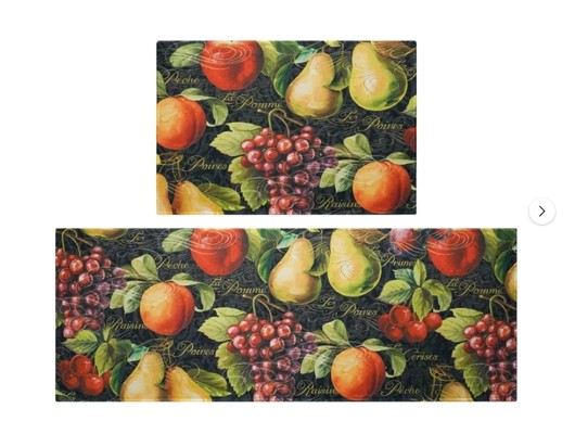 Cucina Fruit 3PC Kitchen Rug Set