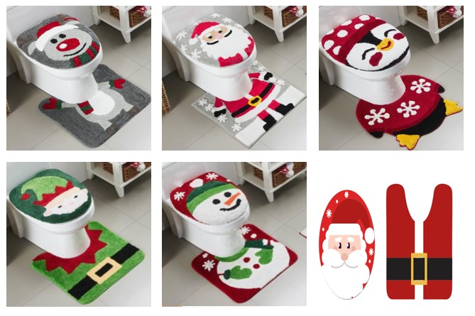 Christmas 2pc. Bath Rug Set Nest