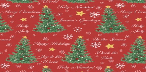 Xmas Tree Greetings 2pc Kit Rug 17x30/20x39