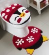 Christmas Penguin 2pc. Bath Rug Set