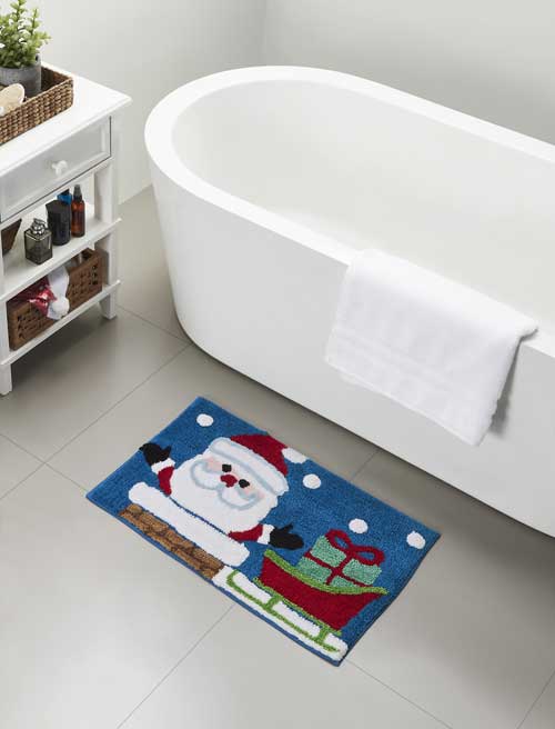 Christmas Santa Bath Rug 18" x 30"