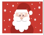 Christmas Santa Red Bath Rug 18" x 30"