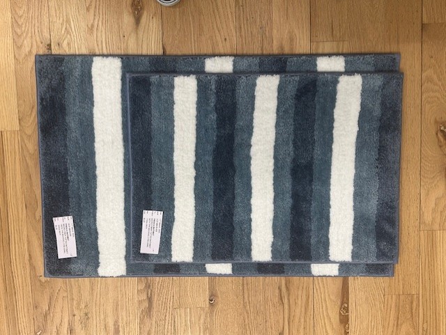 Fresca 2pc Bath Rug Set 17x24/20x32 Blue