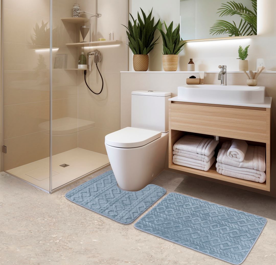 Lattice 2PC Jacq Mat set Blue