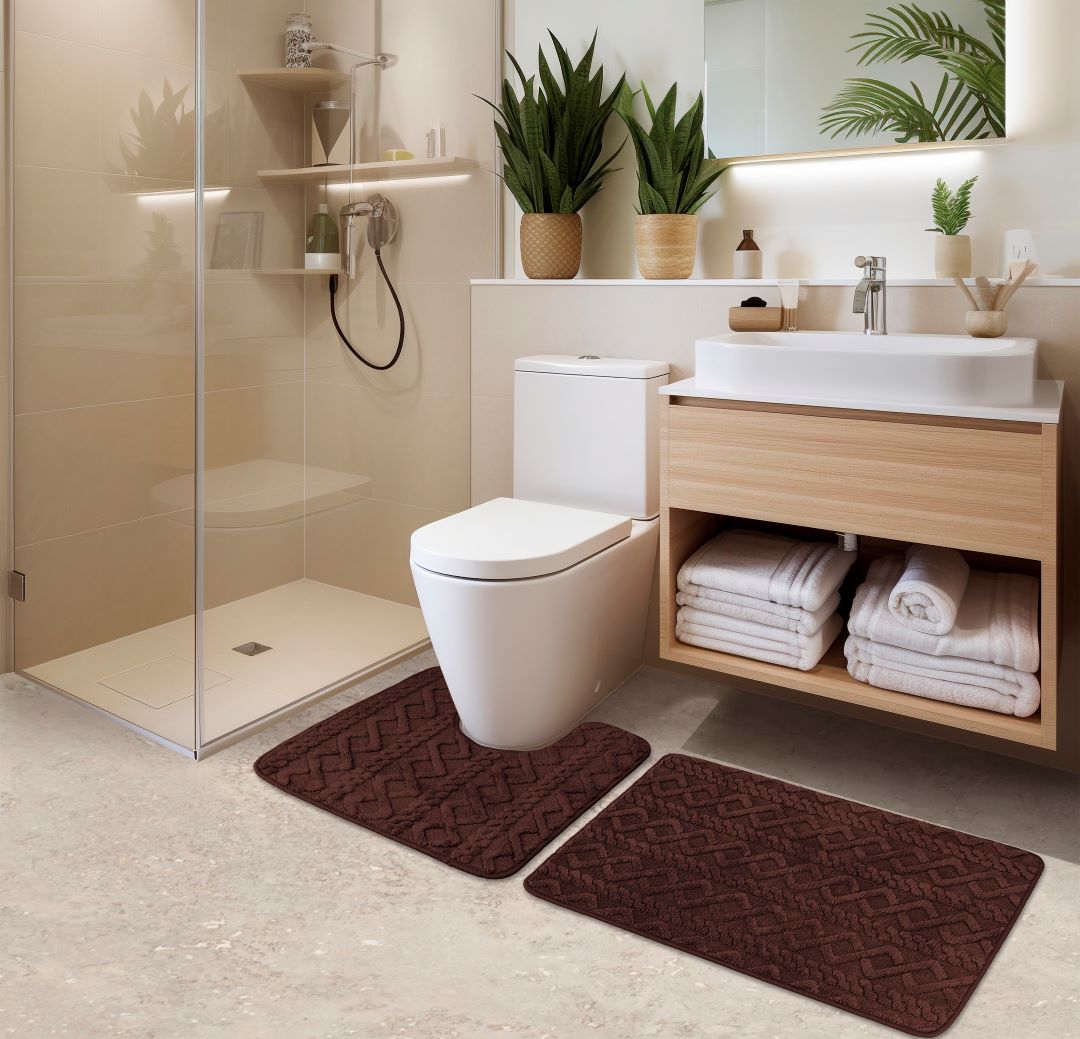 Lattice 2PC Jacq Mat set Chocolate