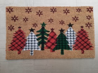 Holiday Printed Coir Trees 18"x 28"
