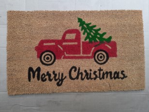Holiday Printed Coir Truck 18"x 28"