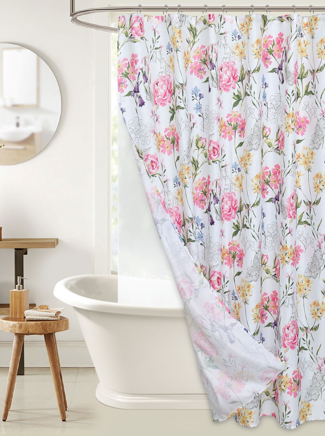 Drew 14pc Shower Curtain w/Liner