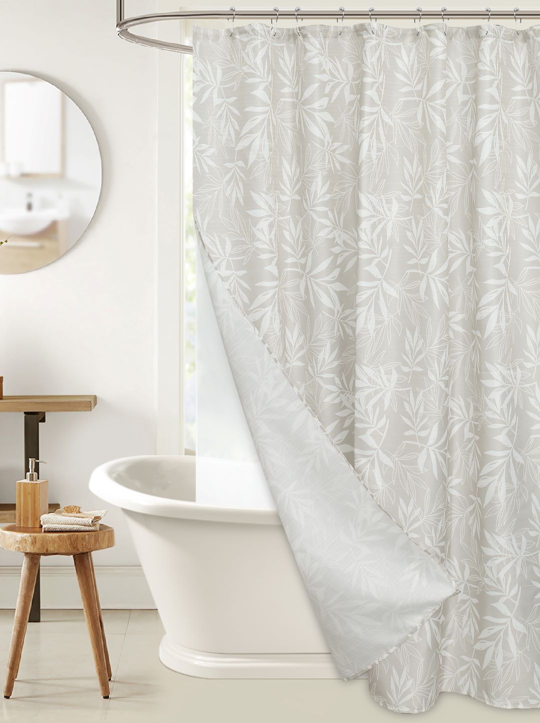 Emery 14pc Shower Curtain w/Liner