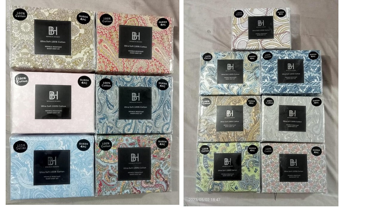 Brooklyn Heights 100% Cotton Printed Sheet Set  Asst Twin