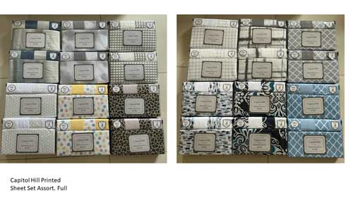 Capitol Hill Printed 6pc Sheet Set Asst. Full