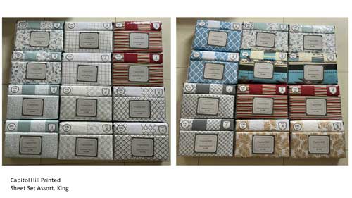 Capitol Hill Printed 6pc Sheet Set Asst. King