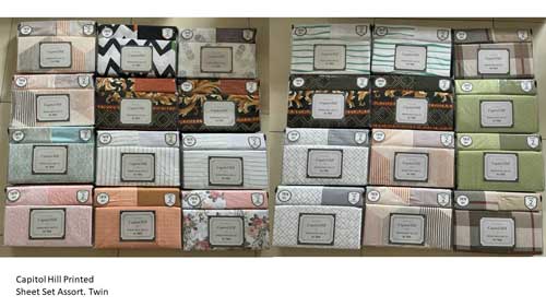 Capitol Hill Printed 4pc Sheet Set Asst.Twin