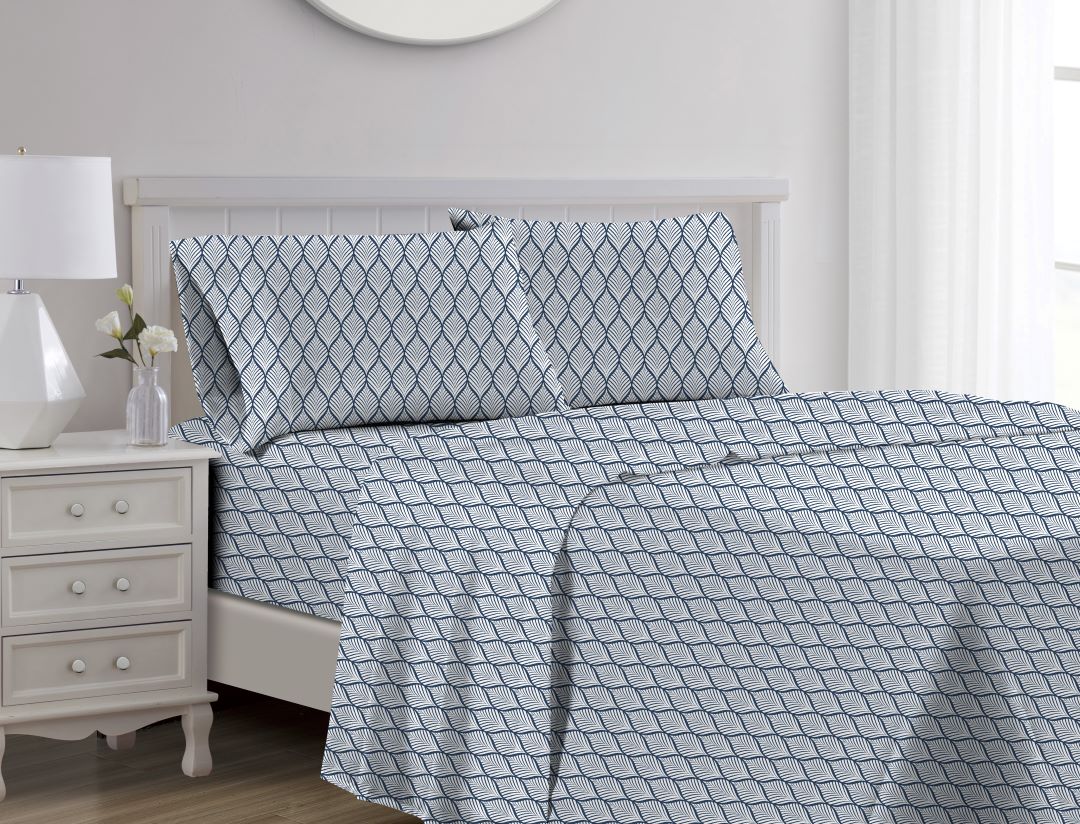 Dillon Organic Cotton Printed Sheets Queen