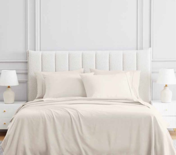 Hamilton Heights 4pc Solid Sheet Set Full Beige