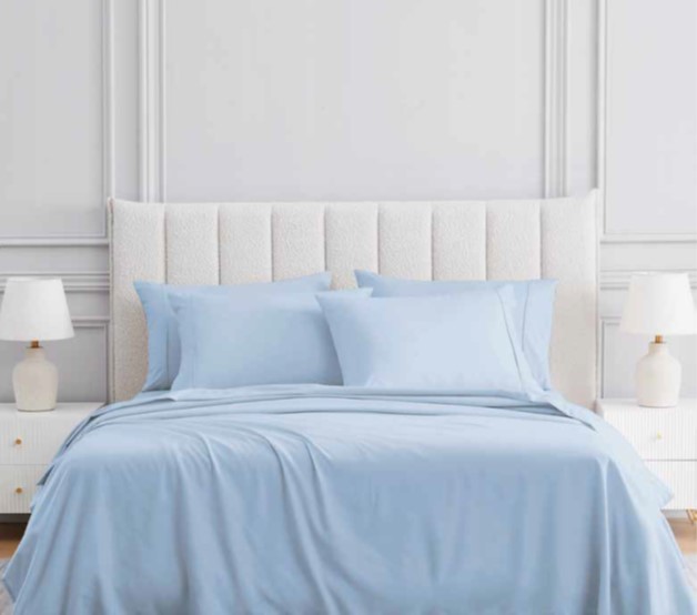 Hamilton Heights 4pc Solid Sheet Set Full Blue