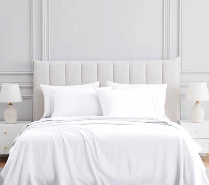 Hamilton Heights 4pc Solid Sheet Set Full White