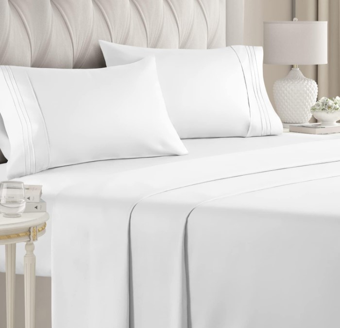 Hamilton Heights 4pc Solid Sheet Set King White