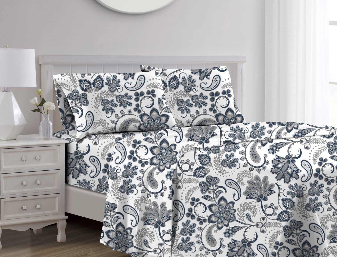Jacobean Organic Cotton Printed Sheets King
