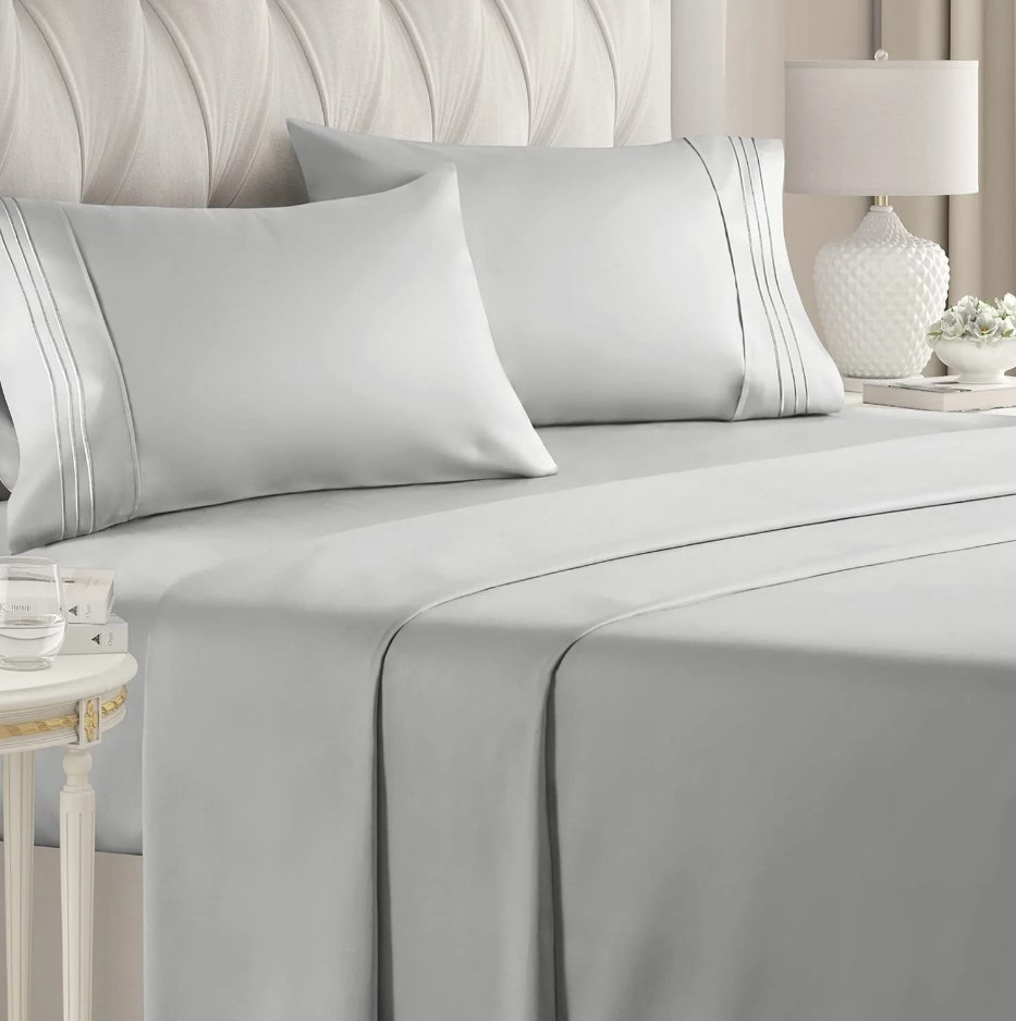 Modern Living 100% Pima Cotton 300TC Sheet Set Twin Silver